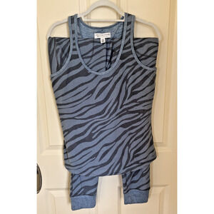 Karen Neuburger Live Love Lounge Womens M Pajama Tank and Pant Set Blue Print